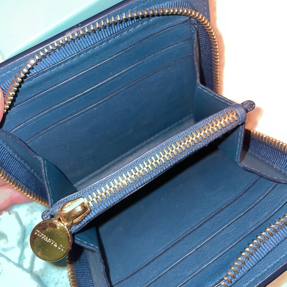 Tiffany & Co. Small wallet. Navy blue - Picture 4 of 6
